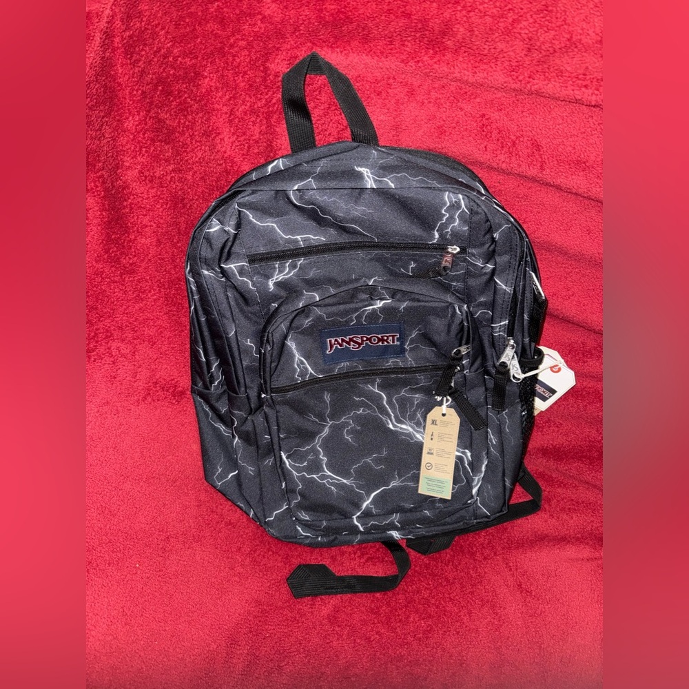Jansport Thunderbolt Black Backpack- NWT